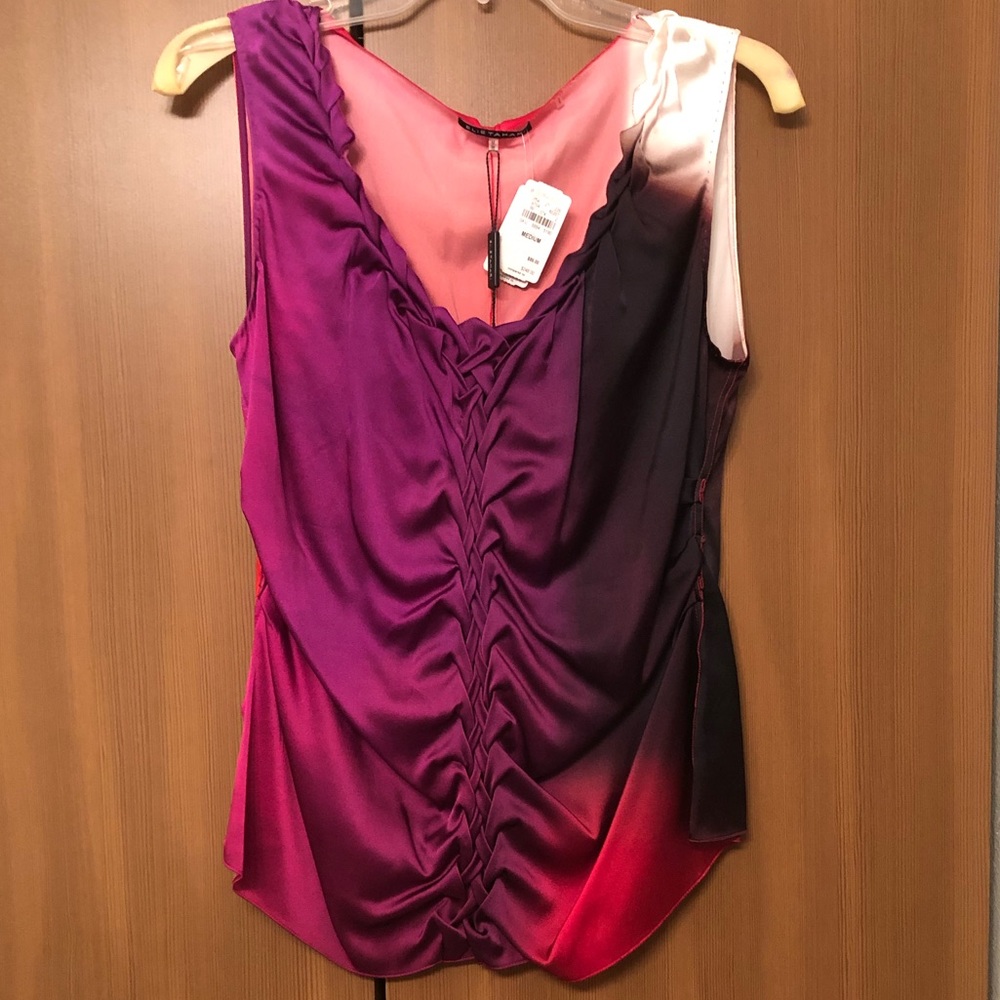 Braided Front Silk Tank